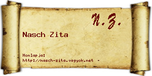 Nasch Zita névjegykártya